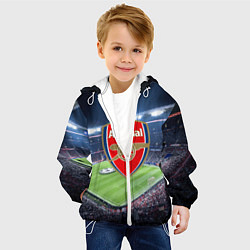 Куртка с капюшоном детская FC Arsenal, цвет: 3D-белый — фото 2