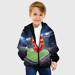 Куртка с капюшоном детская FC Arsenal, цвет: 3D-черный — фото 2