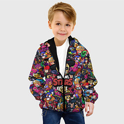 Куртка с капюшоном детская BRAWL STARS POKO, цвет: 3D-черный — фото 2