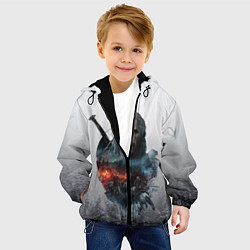 Куртка с капюшоном детская Геральт из Ривии Ведьмак, цвет: 3D-черный — фото 2
