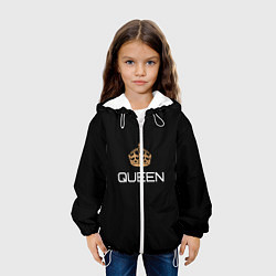Куртка с капюшоном детская Королева, цвет: 3D-белый — фото 2