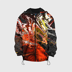 Куртка с капюшоном детская Nu abstracts art, цвет: 3D-черный