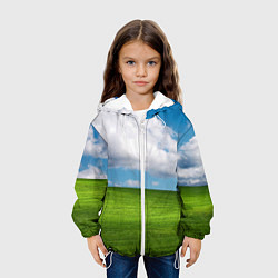 Куртка с капюшоном детская Заставка Windows, цвет: 3D-белый — фото 2