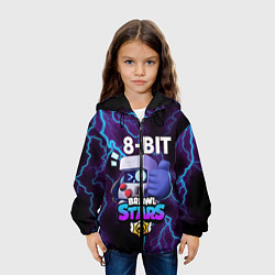 Куртка с капюшоном детская Brawl Stars 8-BIT, цвет: 3D-черный — фото 2