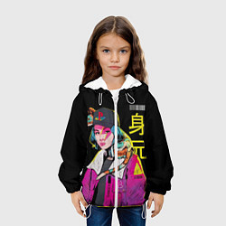Куртка с капюшоном детская 2К Girl, цвет: 3D-белый — фото 2