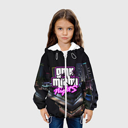 Куртка с капюшоном детская GTA VI: MIAMI NIGHTS, цвет: 3D-белый — фото 2