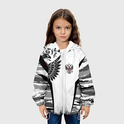Куртка с капюшоном детская Камуфляж Россия, цвет: 3D-белый — фото 2