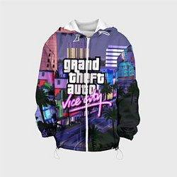 Куртка с капюшоном детская Grand Theft Auto Vice City, цвет: 3D-белый