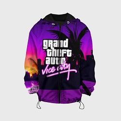 Куртка с капюшоном детская GTA:VICE CITY, цвет: 3D-черный