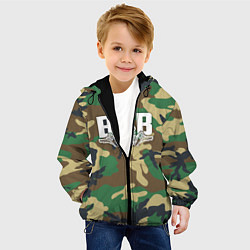 Куртка с капюшоном детская ВДВ камуфляж, цвет: 3D-черный — фото 2