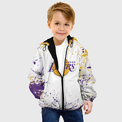 Куртка с капюшоном детская LA LAKERS, цвет: 3D-черный — фото 2