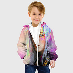 Куртка с капюшоном детская Billie Pinky Wave, цвет: 3D-белый — фото 2