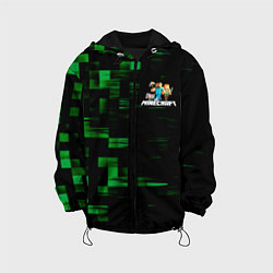 Куртка с капюшоном детская MINECRAFT, цвет: 3D-черный