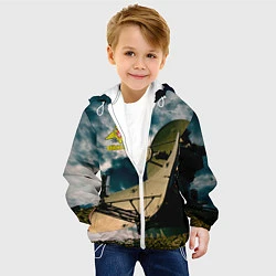 Куртка с капюшоном детская Войска связи, цвет: 3D-белый — фото 2