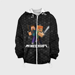 Куртка с капюшоном детская Minecraft Майнкрафт, цвет: 3D-белый