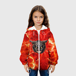 Куртка с капюшоном детская Грозовой, кошак, цвет: 3D-белый — фото 2