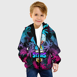 Куртка с капюшоном детская BRAWL STARS LEON SHARK, цвет: 3D-черный — фото 2