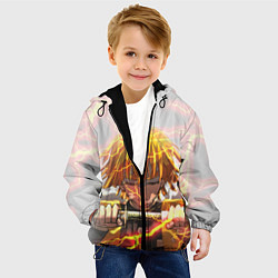 Куртка с капюшоном детская KIMETSU NO YAIBA, цвет: 3D-черный — фото 2