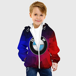 Куртка с капюшоном детская BMW NEON, цвет: 3D-белый — фото 2
