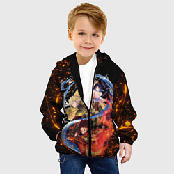 Куртка с капюшоном детская KIMETSU NO YAIBA, цвет: 3D-черный — фото 2
