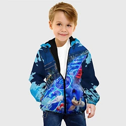 Куртка с капюшоном детская Sonik, цвет: 3D-черный — фото 2