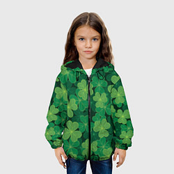 Куртка с капюшоном детская Ирландский клевер, цвет: 3D-черный — фото 2