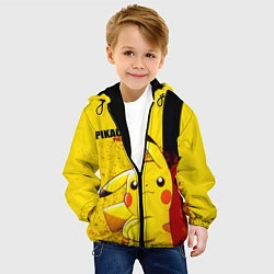 Куртка с капюшоном детская PIKACHU, цвет: 3D-черный — фото 2