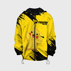 Куртка с капюшоном детская PIKACHU: PIKA PIKA, цвет: 3D-черный