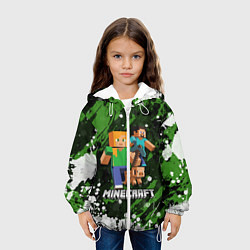Куртка с капюшоном детская Minecraft Майнкрафт, цвет: 3D-белый — фото 2