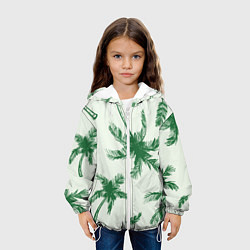 Куртка с капюшоном детская Пальмовый рай, цвет: 3D-белый — фото 2
