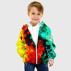 Куртка с капюшоном детская БИТВА ОГНЕЙ, цвет: 3D-белый — фото 2