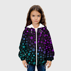 Куртка с капюшоном детская RAINBOW SIX SIEGE NEON, цвет: 3D-белый — фото 2