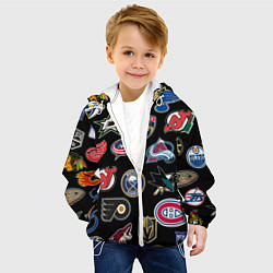 Куртка с капюшоном детская NBA PATTERN, цвет: 3D-белый — фото 2