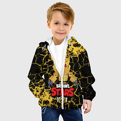 Куртка с капюшоном детская Brawl stars mecha crow, цвет: 3D-белый — фото 2