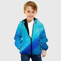 Куртка с капюшоном детская Волна, цвет: 3D-черный — фото 2