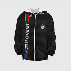 Куртка с капюшоном детская BMW POWER CARBON, цвет: 3D-белый