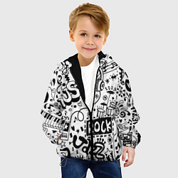 Куртка с капюшоном детская Rock, цвет: 3D-черный — фото 2