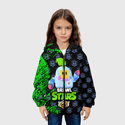 Куртка с капюшоном детская BRAWL STARS SPROUT, цвет: 3D-черный — фото 2