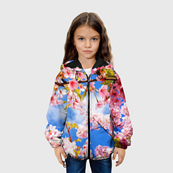 Куртка с капюшоном детская Сакура, цвет: 3D-черный — фото 2