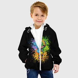 Куртка с капюшоном детская Brawl Stars Leon, цвет: 3D-белый — фото 2