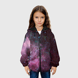 Куртка с капюшоном детская Birth and death of stars, цвет: 3D-черный — фото 2