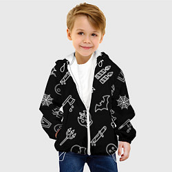 Куртка с капюшоном детская Страшилки, цвет: 3D-белый — фото 2