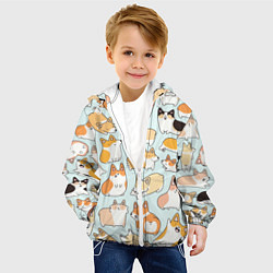 Куртка с капюшоном детская Милые корги, цвет: 3D-белый — фото 2