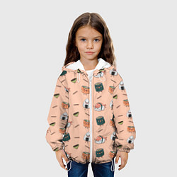 Куртка с капюшоном детская Суши, цвет: 3D-белый — фото 2