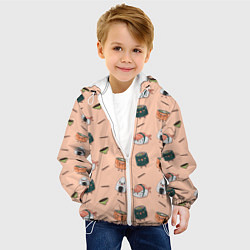 Куртка с капюшоном детская Суши, цвет: 3D-белый — фото 2