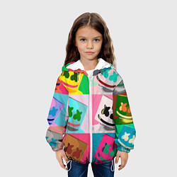 Куртка с капюшоном детская Marshmello, цвет: 3D-белый — фото 2