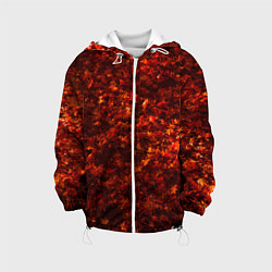 Куртка с капюшоном детская Лиственной покров, цвет: 3D-белый