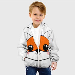 Куртка с капюшоном детская Милый лисёнок, цвет: 3D-белый — фото 2