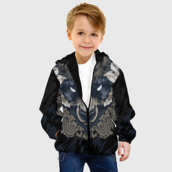 Куртка с капюшоном детская Зверь, цвет: 3D-черный — фото 2