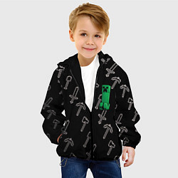 Куртка с капюшоном детская MINERCRAFT, цвет: 3D-черный — фото 2